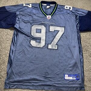 Rare Vintage Reebok Seattle Seahawks Patrick‎ Kerney NFL Jersey Men's Size XL